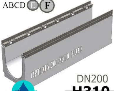 фото Лоток OPTIMA DN200, №0/0, высота 310