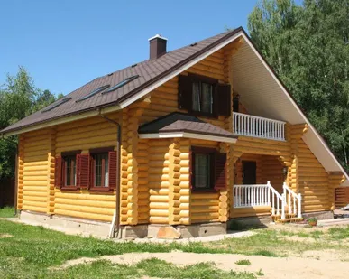 фото Бревенчатый дом, строительство