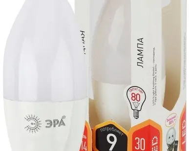 фото Лампа светодиодная BXS-9w-827-E14 свеча на ветру 720лм Эра Б0027973