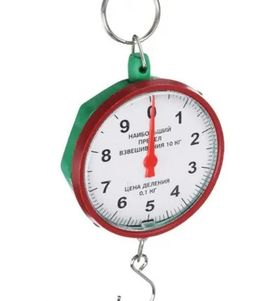 Фото №0 Весы-безмен пластиковые до 10 кг круглые