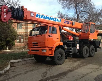 фото Автокран 25 тонн Клинцы КС-55713-5К-3 КАМАЗ 43118 стрела 28 м. + гусек 9м.