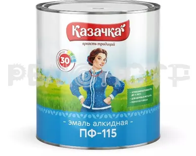 фото Эмаль ПФ-115  2,8кг зеленая КАЗАЧКА (6/240) П