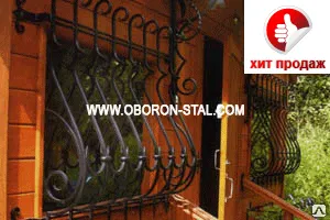 Фото №0 Кованая оконная решетка
