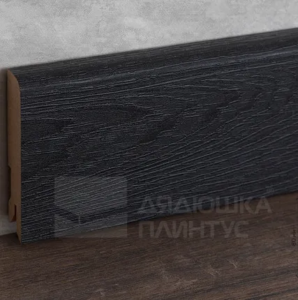 Фото №0 Лука Плинтус МДФ Лука Пл 80МДФ.2400.Point line 24033 Черное дерево