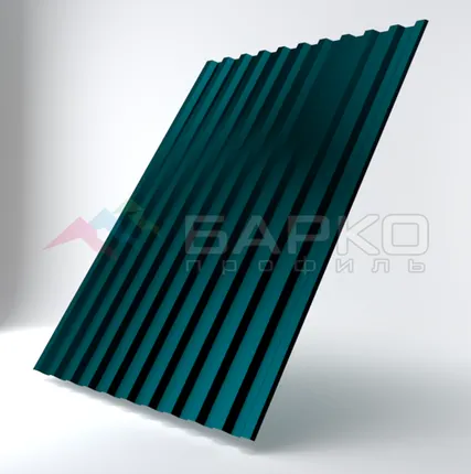 Фото №0 Профлист С-21 - 1050 мм (1000 мм) 00000892/5 Водная синь RAL 5021 Полиэстер 0.5