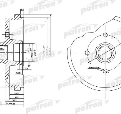 Фото №0 PDR1184 Барабан тормозной