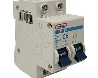 фото Автоматический выключатель Энергия Байпас 50A 4500kA тип C двухполюсный с механической блокировкой
