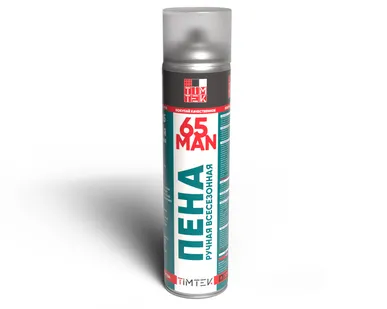 фото Пена монтажная БЫТОВАЯ всесезонная TimTek Man 65 1000мл (12 шт/уп)