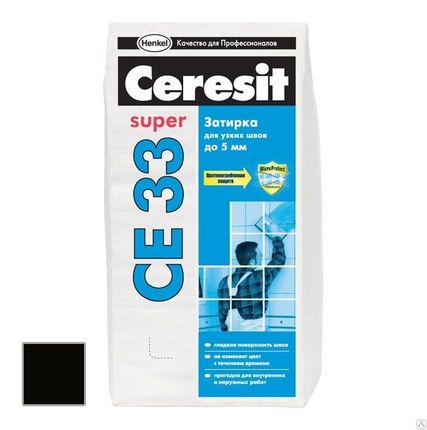 Фото №0 Затирка "Ceresit CE 33 Super" графит, 2кг