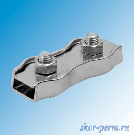 Фото №1 Зажим для троса 2 мм, AWT 2 Z двойной