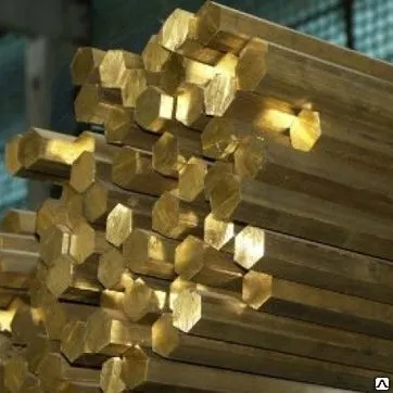 Фото №0 Шестигранник бронзовый 5 - 41 мм ГОСТ 1628-78, 6511-60, БрАМц9-2, БрАЖ9-4