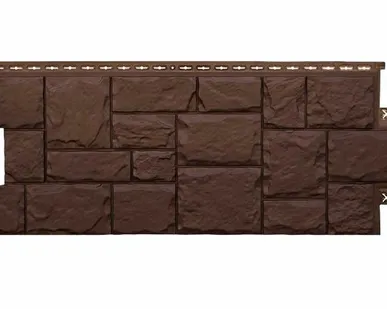 фото Панель фасадная Grand Line Крупный камень Classic 417х1103мм коричневая