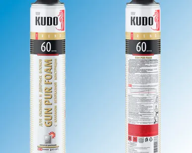 фото Пена монтажная KUDO TREND WINDOW 60 профессиональная (от 0 до +35 °С), 1000 мл