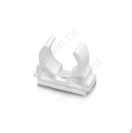 Фото №0 Клипса (опора) одинарная FUSITEK Крепление д/труб одинарн. "U" типа PPR бел