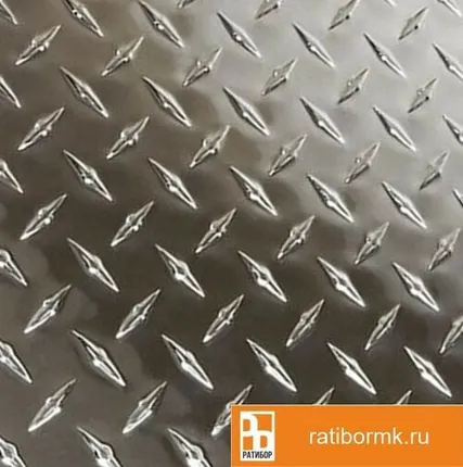 Фото №0 Лист алюминиевый рифленый 3х1200х3000 мм диамант