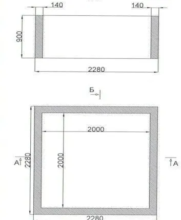 Фото №0 Квадратный стеновой колодец КСК 20.3