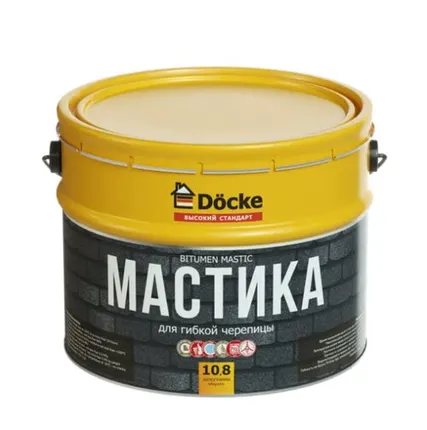 Фото №0 МАСТИКА ДЛЯ ГИБКОЙ ЧЕРЕПИЦЫ DOCKE, 10,8л.