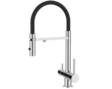 фото смеситель для кухни IDDIS Ace гибкий излив канал для фильтра глянцевый хром