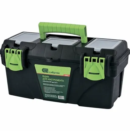 Фото №0 Ящик для инструмента 16" с органайзерами (410х210х195мм), (90807) (Сибртех)