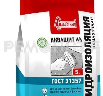 фото Гидроизоляция обмазочная  5кг 'Акващит W6' СТАРАТЕЛИ (6/160) П