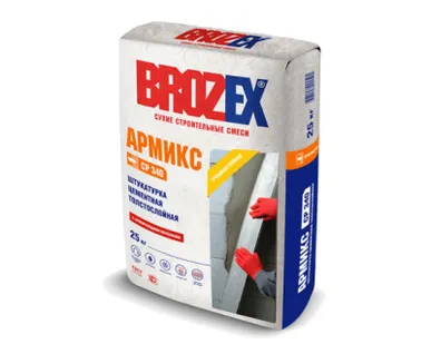 фото Штукатурка Brozex Армикс CP-340 цементная толстослойная 25 кг