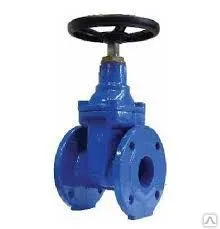 фото Задвижка фланцевая Ду 200 мм с обрезиненным клином невыдвижным шпинделем