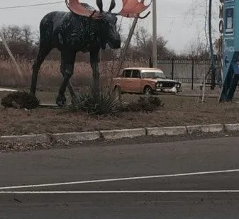 фото Кованая скульптура Лось код 6