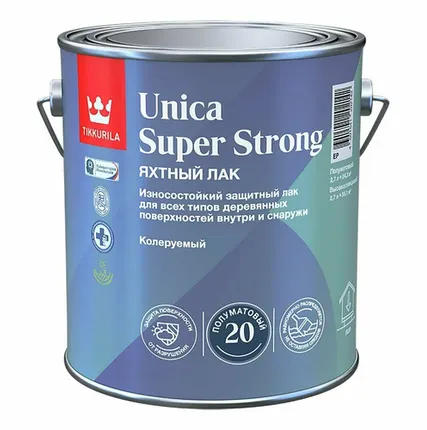 Фото №0 Лак универсальный Unica Super Strong Tikkurila, полуматовый, 2,7 л