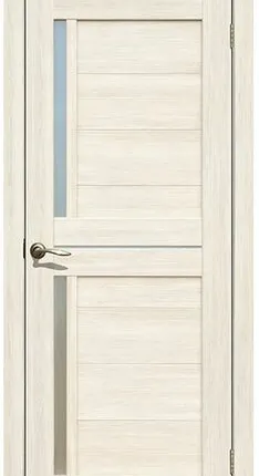 Фото №0 Дверь межкомнатная 202 (La Stella) стекло матовое, экошпон, Ясень снежный 2000х800мм