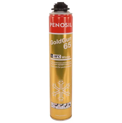 Фото №0 Пена монтажная PENOSIL Gold Gun 65L профессиональная, зимняя, 875мл