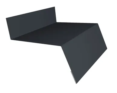 фото Отлив простой 100 0,5 GreenСoat Pural с пленкой RR 23 темно-серый (RAL 7024 мокрый асфальт)