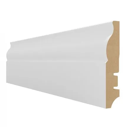 Фото №0 Плинтус МДФ белый Hannaholz 81 мм 81304