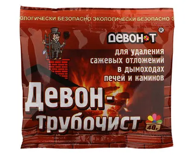 фото Средство для чистки дымоходов и печных труб "Девон-Трубочист" 40г