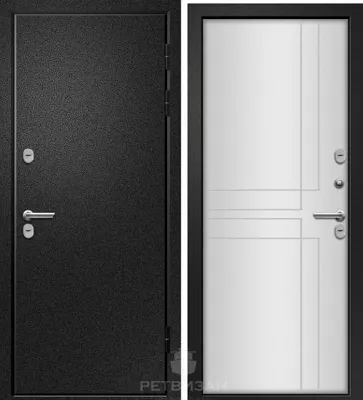 Фото №0 СЕЙФ-ДВЕРИ ВЕСТА-ТЕРМО Букле черный/Софт айс