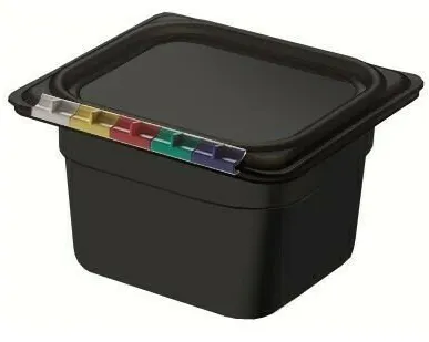 фото Гастроемкость 1/6 h=100 п/п черная Рс 43262 без крышки