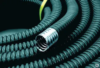 Фото №0 Металлорукав в ПВХ-изоляции РЗ-Ц-П 25 чёрный (20м) TDM SQ0407-0007