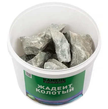 Фото №0 Жадеит колотый (камни для бани, 4-8 см), ВЕДРО 15 кг