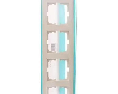 фото Рамка 4-местн. горизонт. VESNA кремов. LEZARD 742-0300-149