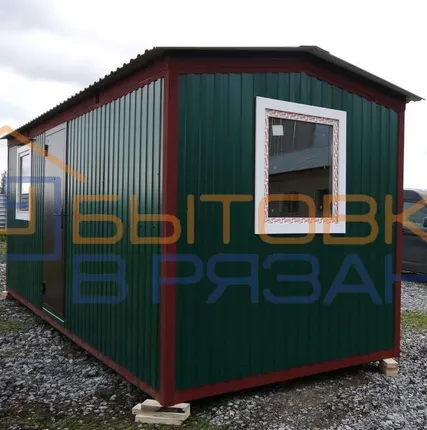 Фото №0 Дачный домик №3 распашной зеленый, 6.0х2.4х2.6м
