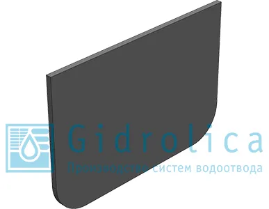фото Торцевая заглушка для лотка водоотводного Gidrolica Light, пластиковая