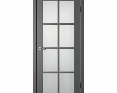фото Дверь межкомнатная ПО С5 (Classic) стекло матовое, эмалит, Серый 2000х800мм