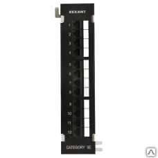 фото Патч-Панель 10" 12 гнёзд RJ-45 Cаt.5e 110 IDC ( монтаж на стенку) REXANT