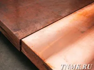 фото Лист бронзовый 6 мм БрАМц9-2