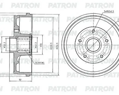 фото PDR1014 Барабан тормозной