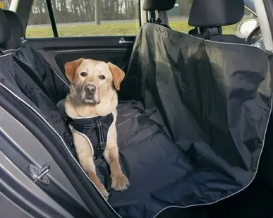 фото Гамак для перевозки животных на заднее сидение автомобиля (130х150см) черный