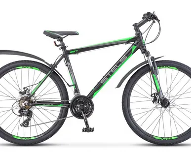 фото Горный (MTB) велосипед STELS Navigator 620 MD 26 V010 черный/зеленый/антрацит 14" рама