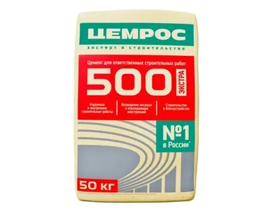 фото Евроцемент (портландцемент со шлаком) Цемрос М500 Д20 50 кг
