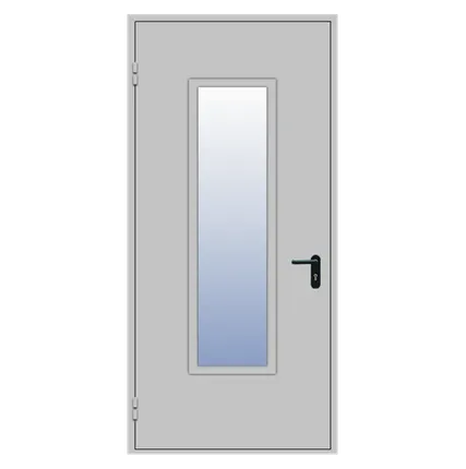 Фото №0 Дверь техническая однопольная ДМ-1 со светопрозрачным заполнением - без порога