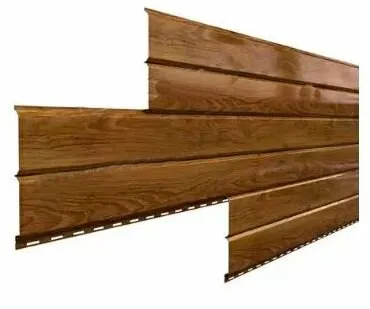фото Сайдинг металлический L-брус 4х0,264м 0,5мм Ecosteel матовый, мореный дуб
