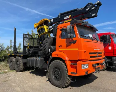 фото Лесовоз  с ГМУ шасси КАМАЗ 43118 привод 6х6, 2022г/в